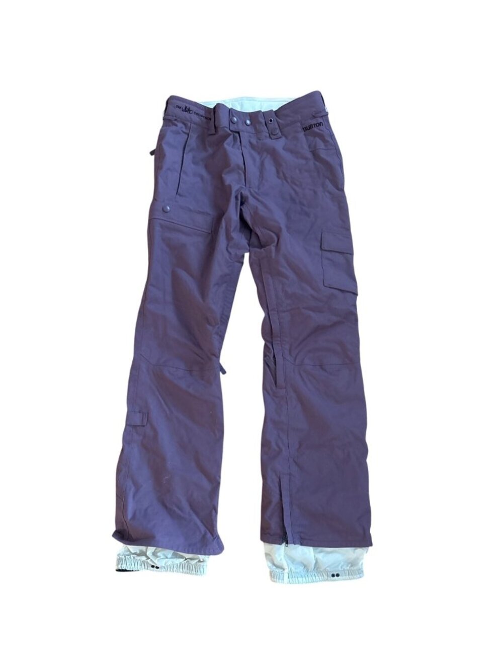 Burton Ski Pants Womens Sm Purple Mauve The White Collection Dryride Pull On